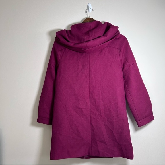 RW& Co Wool Coat Hooded w/ Extra Large Hood Witchy Cloak Style Fuchsia Small - Picture 2 of 10